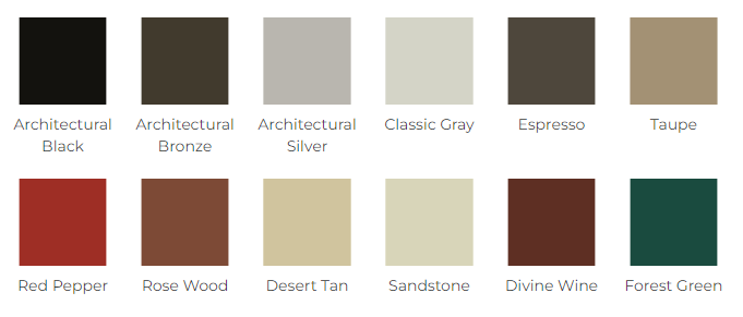 Actual Painted Frame Colors